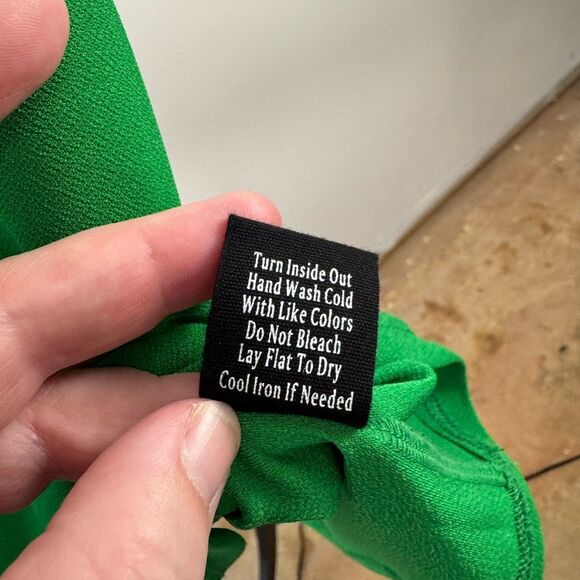 Green Relaxed V-Neck Zippered Blouse vibrant color women’s 2xl - Picture 4 of 11